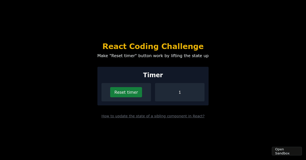 reactsiblingschallenge Codesandbox
