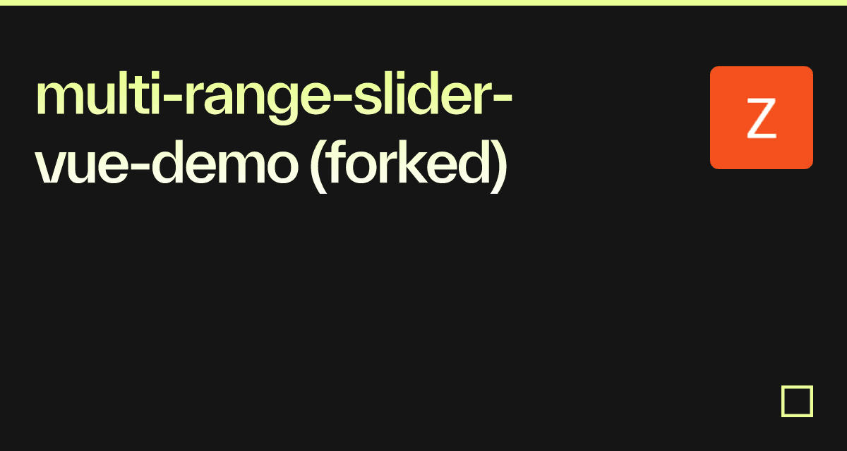 multirangeslidervuedemo (forked) Codesandbox