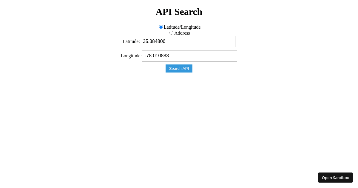 trimblemaps places api (forked) - Codesandbox