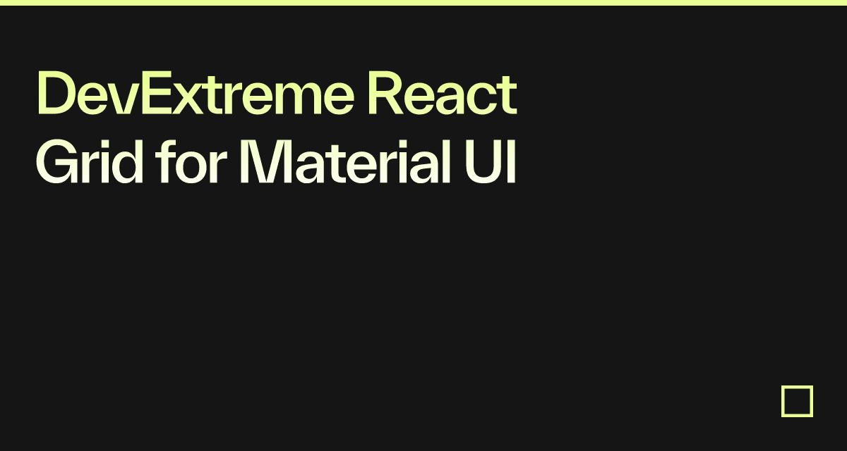 DevExtreme React Grid for Material UI - Codesandbox