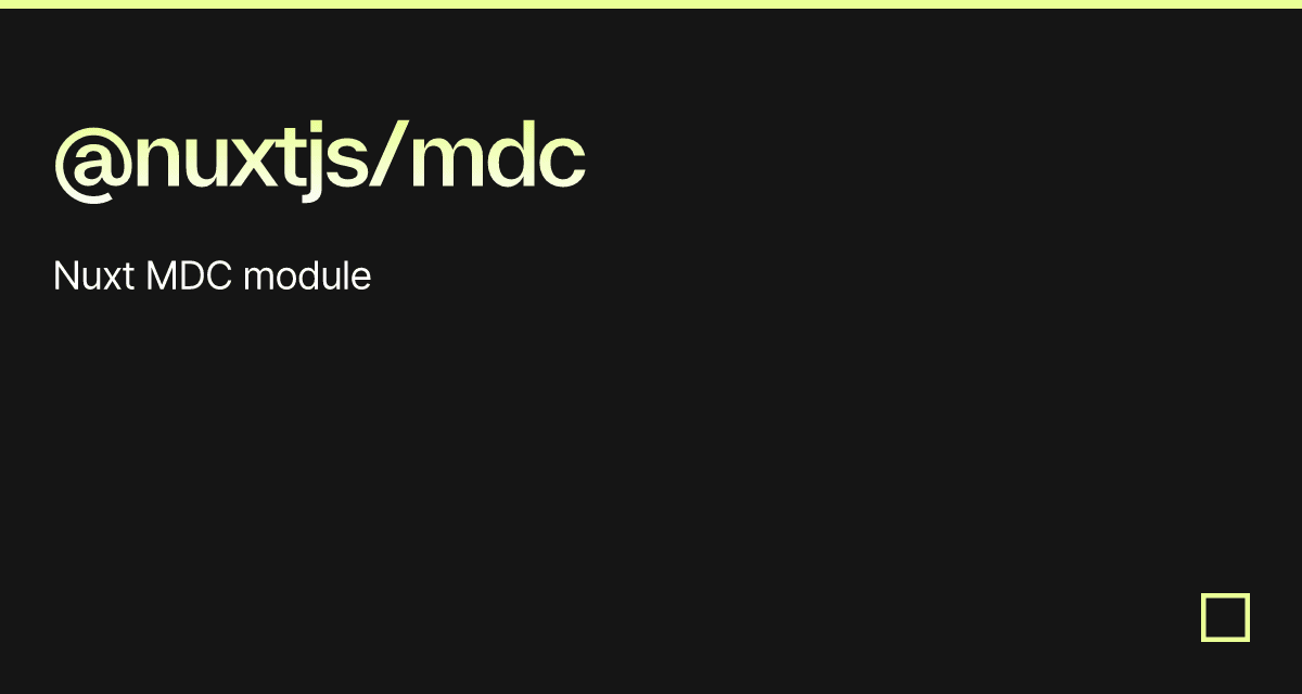 @nuxtjs/mdc - Codesandbox