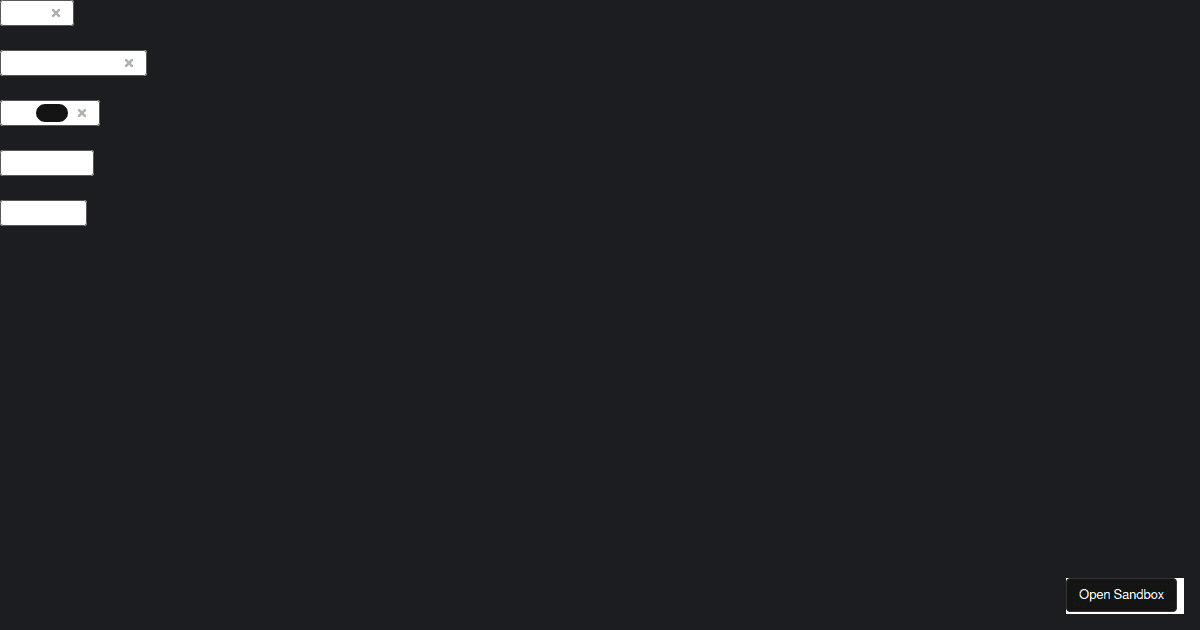 component dark theme test - Codesandbox