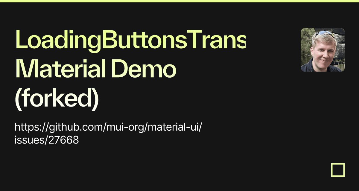 LoadingButtonsTransition Material Demo (forked) - Codesandbox