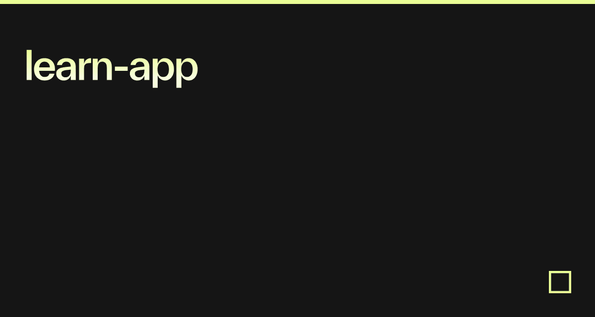 learn-app - Codesandbox