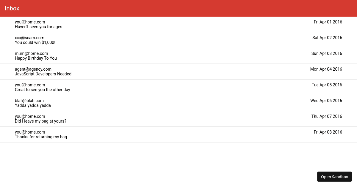Navigation Email on Native Web (forked) - Codesandbox