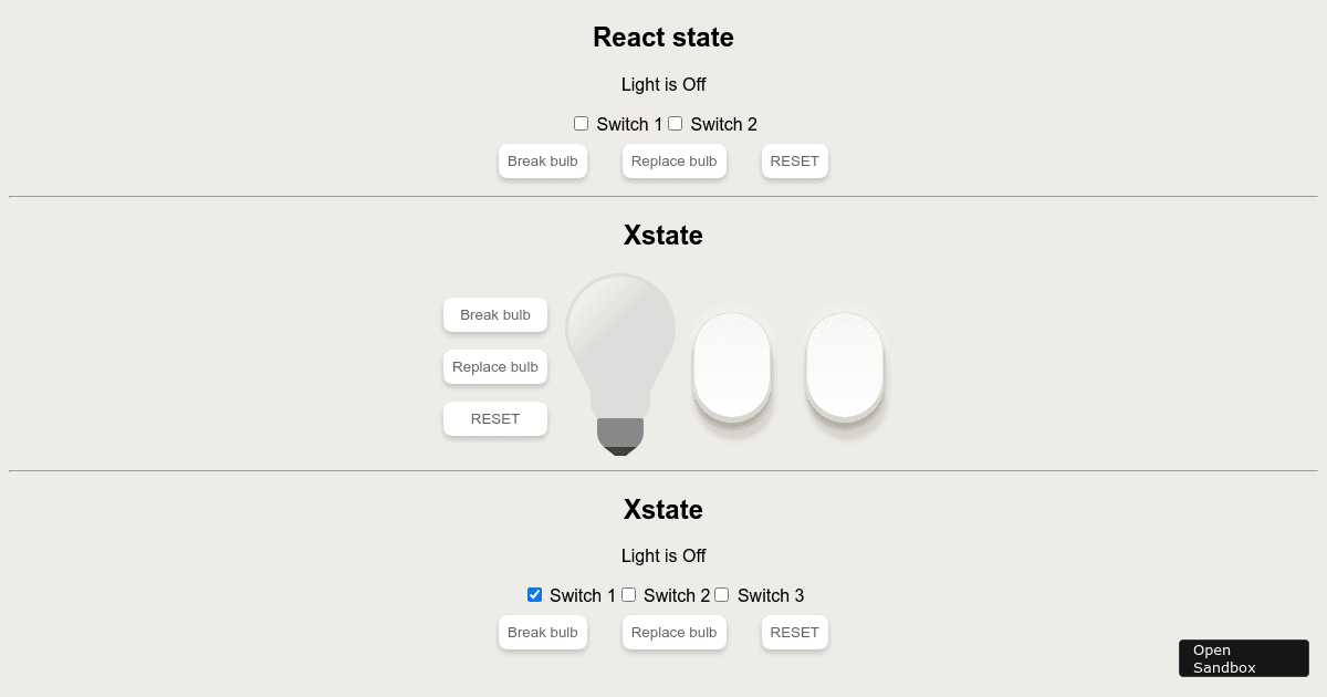 Two Switch Light Circuit - Codesandbox