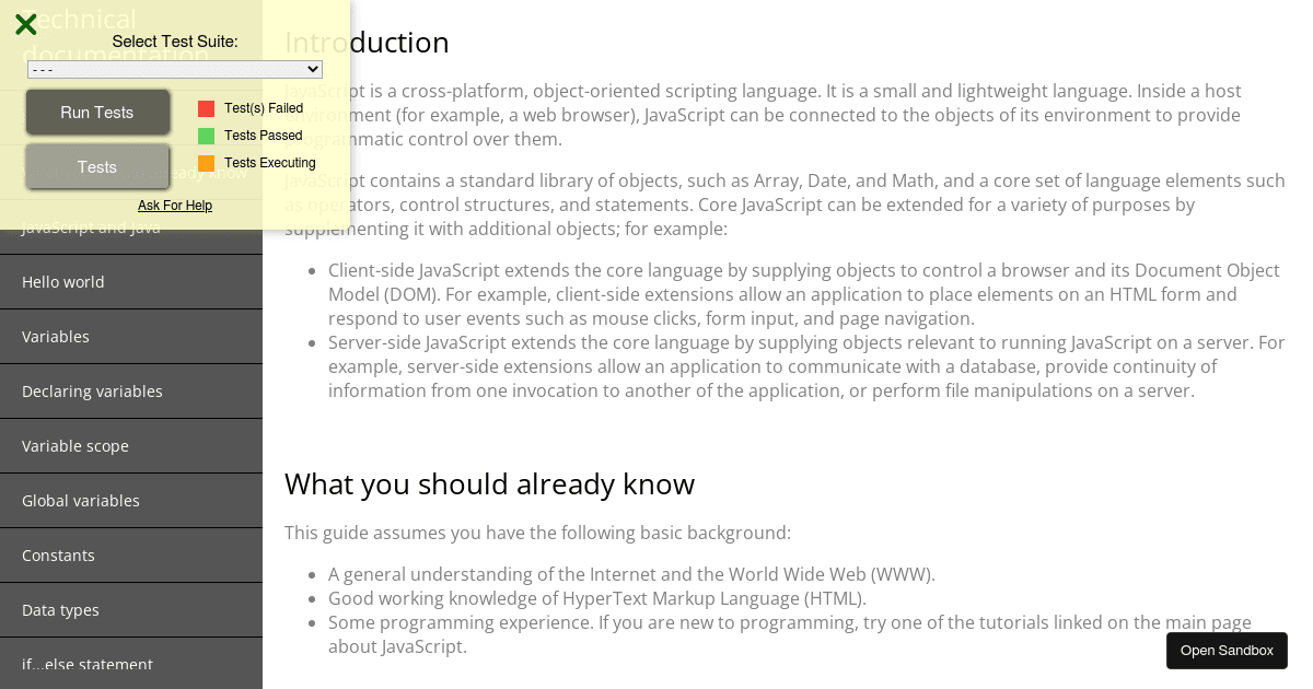 FCC-Technical documentation - Codesandbox