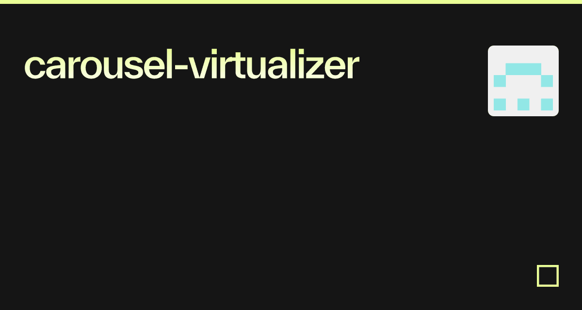 carousel-virtualizer - Codesandbox