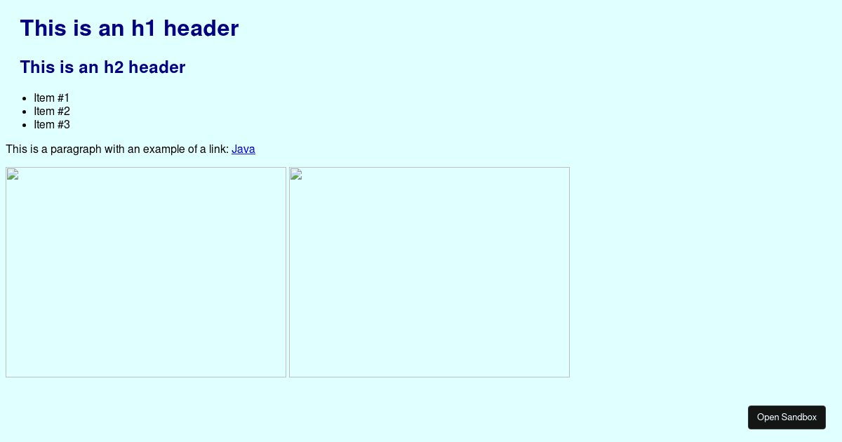 static - Codesandbox