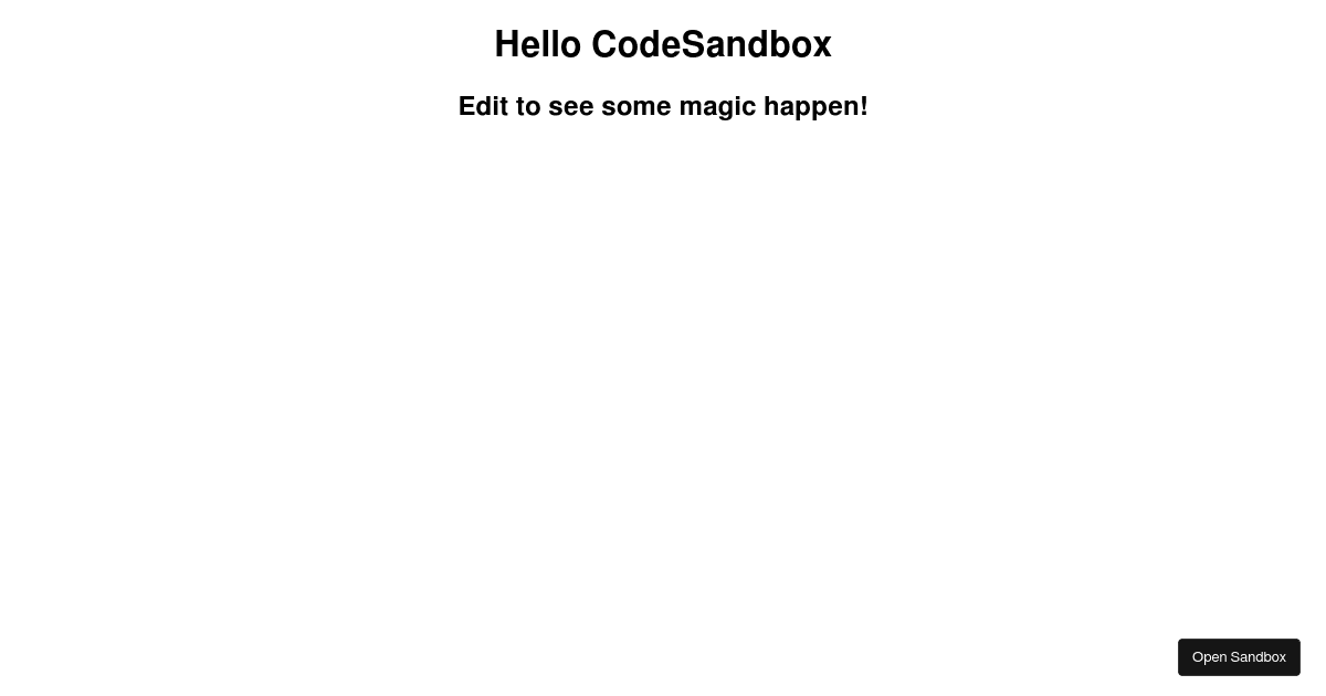 React - Codesandbox