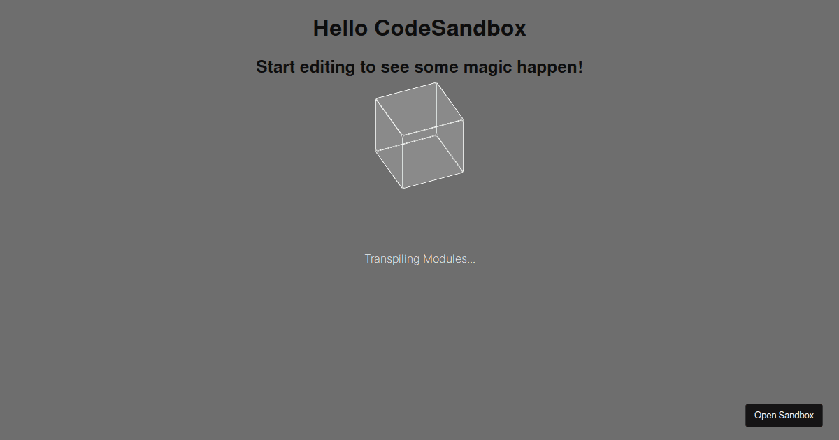 React - Codesandbox