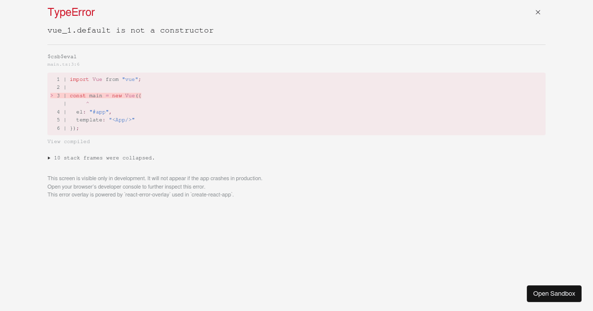 The live preview of Vue Typescript Example (forked)