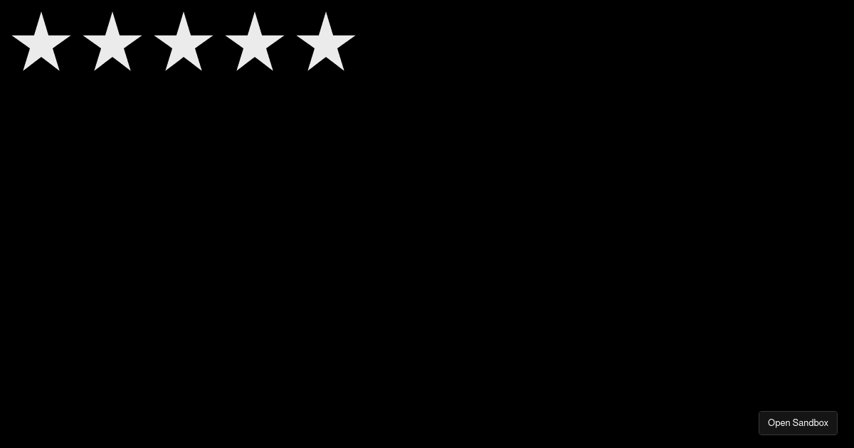 react-star-rating-component - Codesandbox