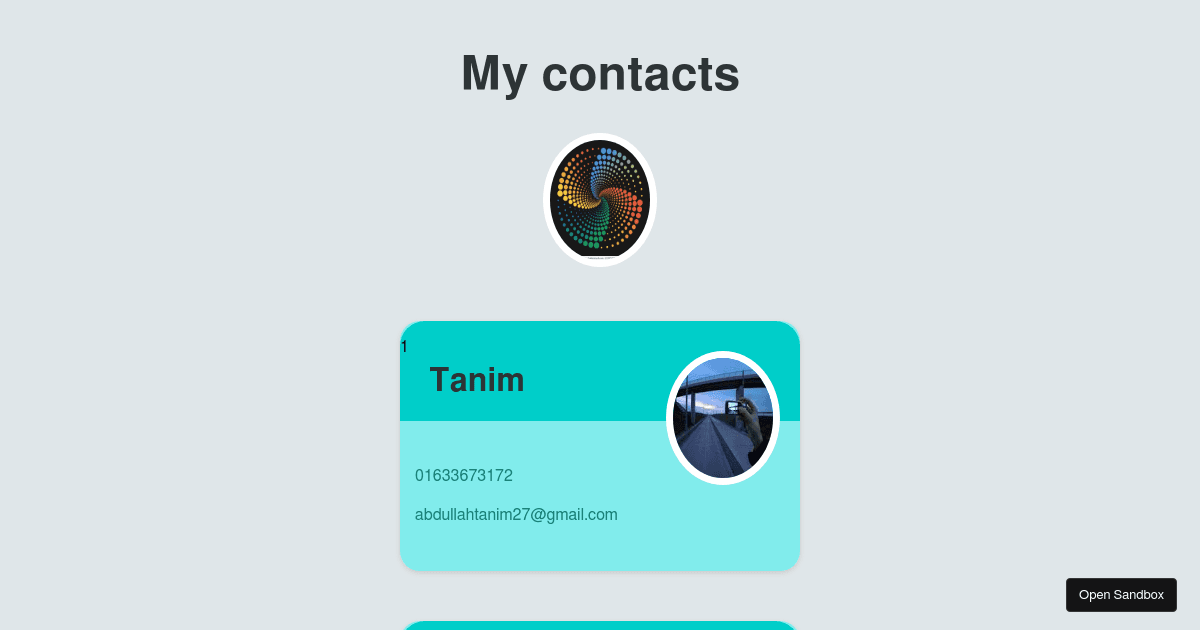 Card - Codesandbox