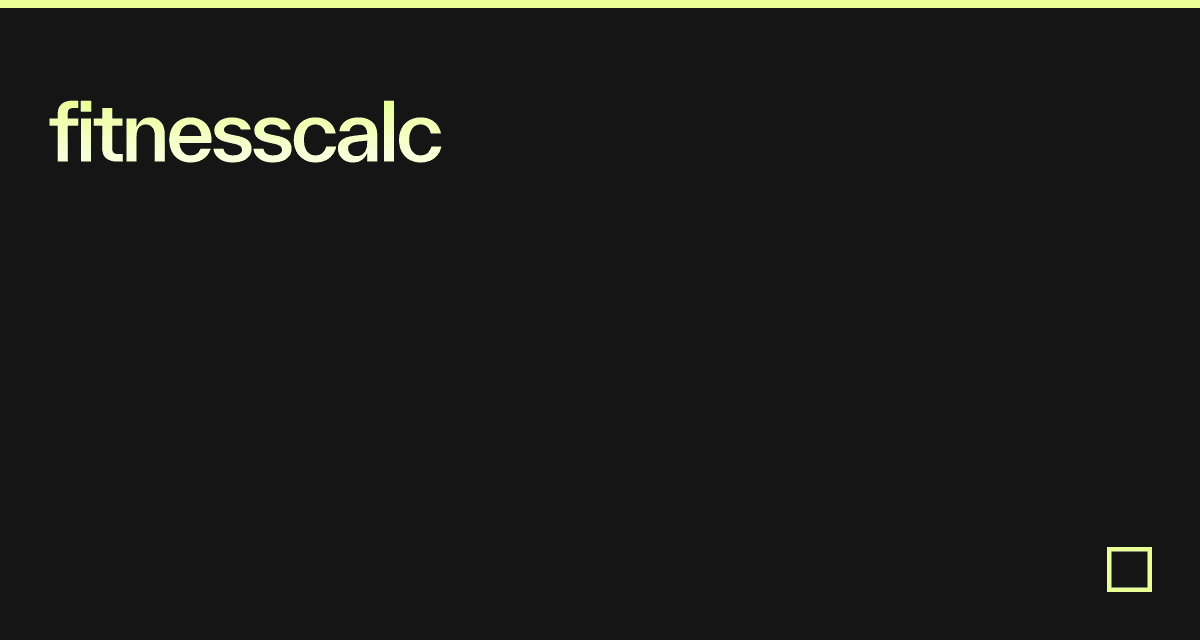 fitnesscalc - Codesandbox