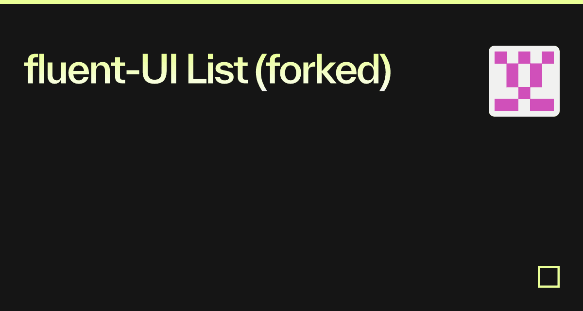 fluent-UI List (forked) - Codesandbox