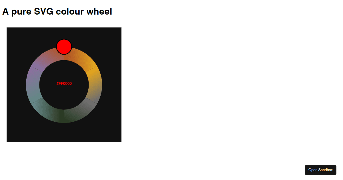Color wheel Picker SVG - Codesandbox