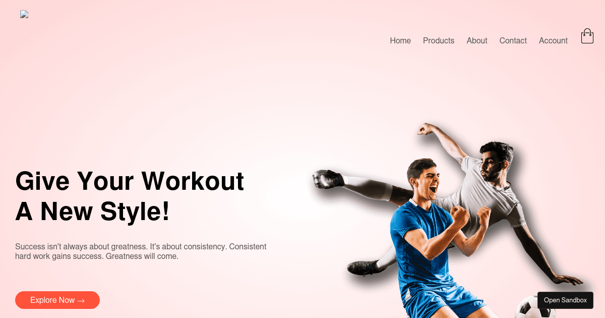 e-commerce website - Codesandbox