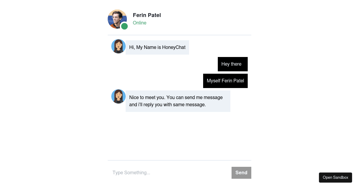 Chat UI React (forked) - Codesandbox