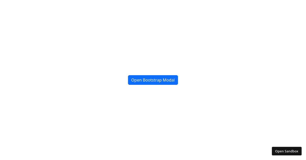 Bootstrap Modal - Codesandbox