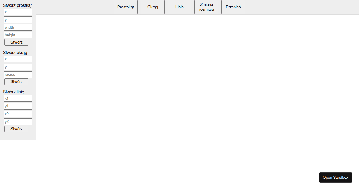 Konva simple drawing app Codesandbox