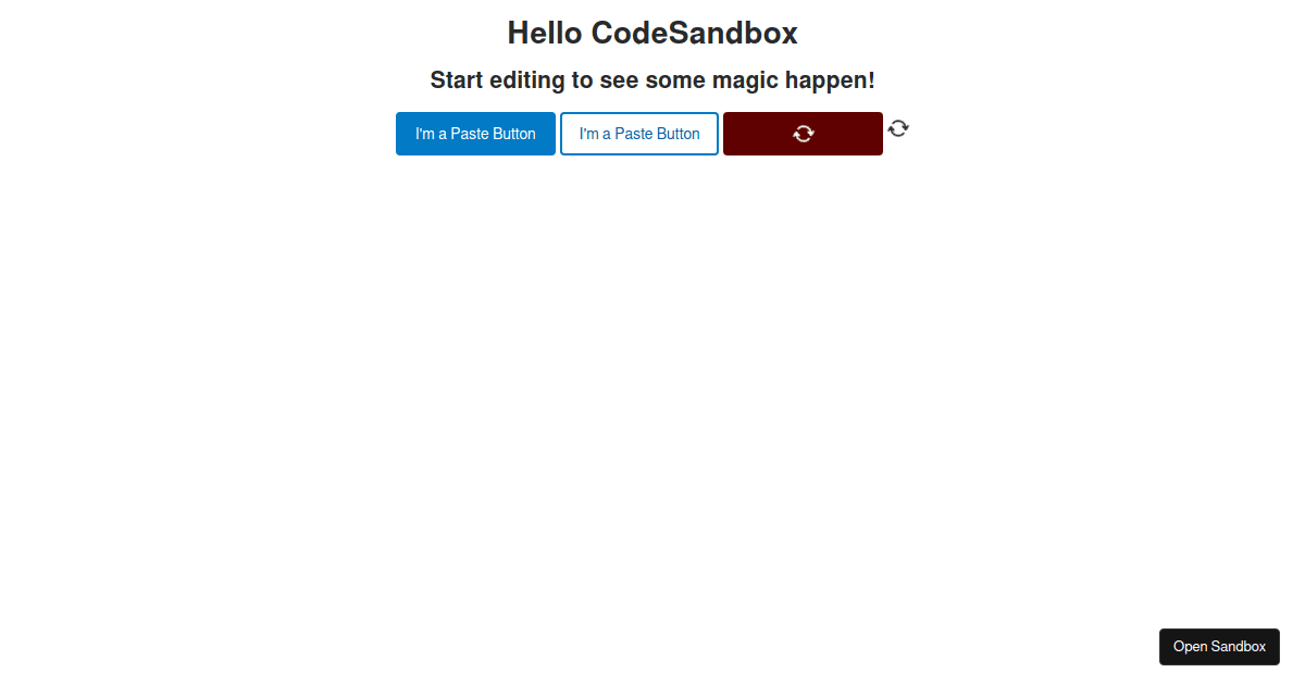 Paste Button Install Test - Codesandbox