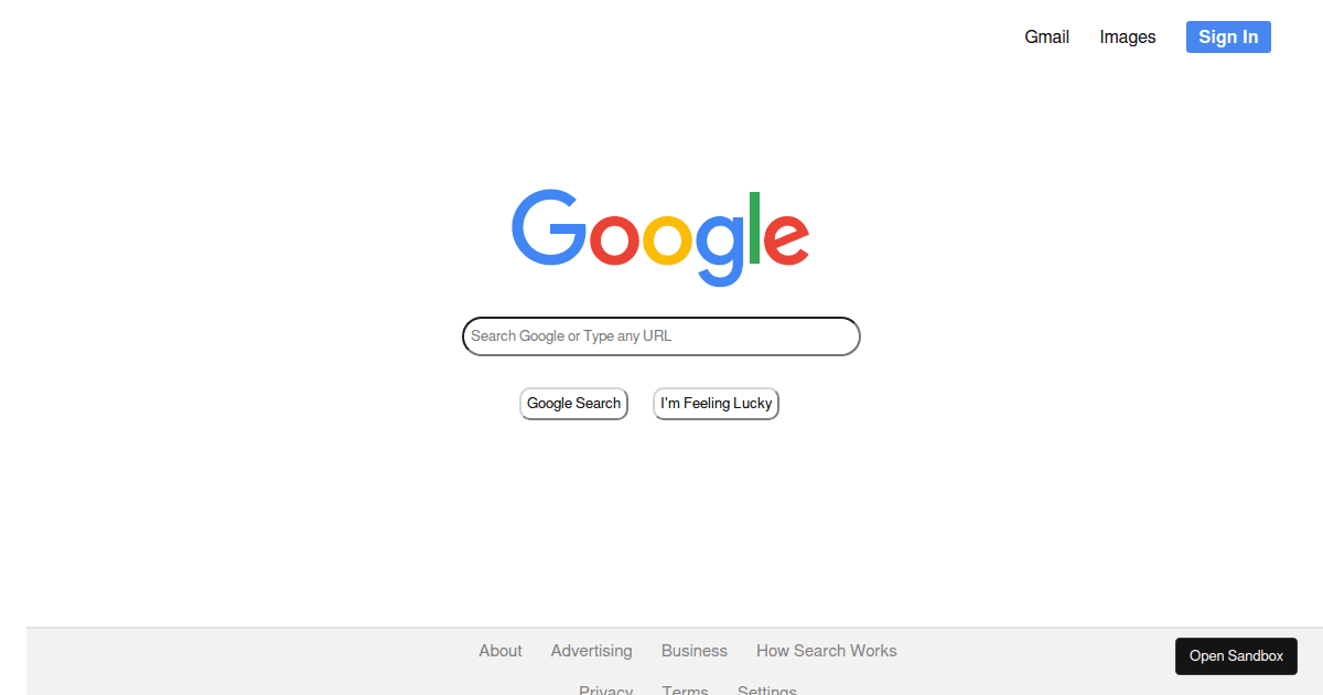 google-homepage - Codesandbox
