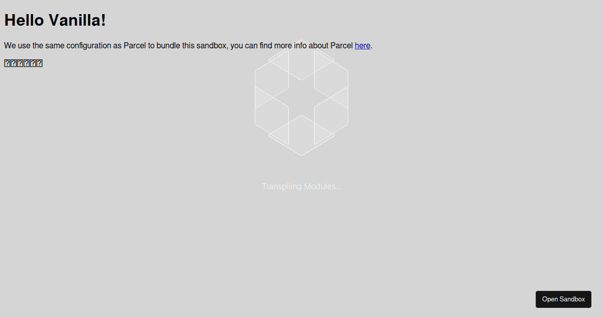 vanilla - Codesandbox