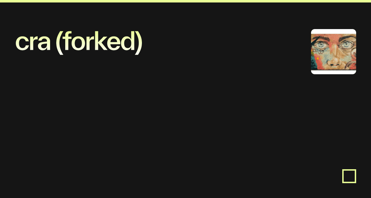 cra (forked) - Codesandbox