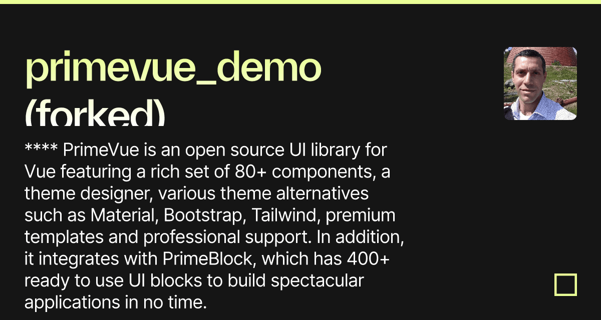 primevue_demo (forked) - Codesandbox