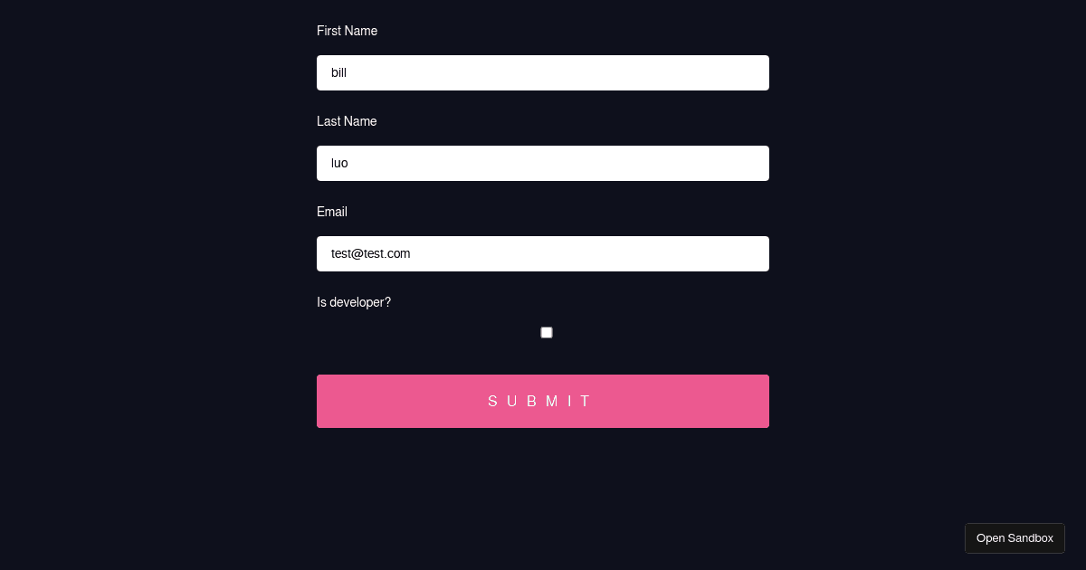 React Hook Form - DefaultValues - Codesandbox