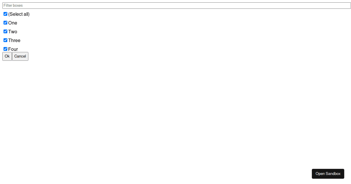 React Virtualized Checkbox (forked) - Codesandbox