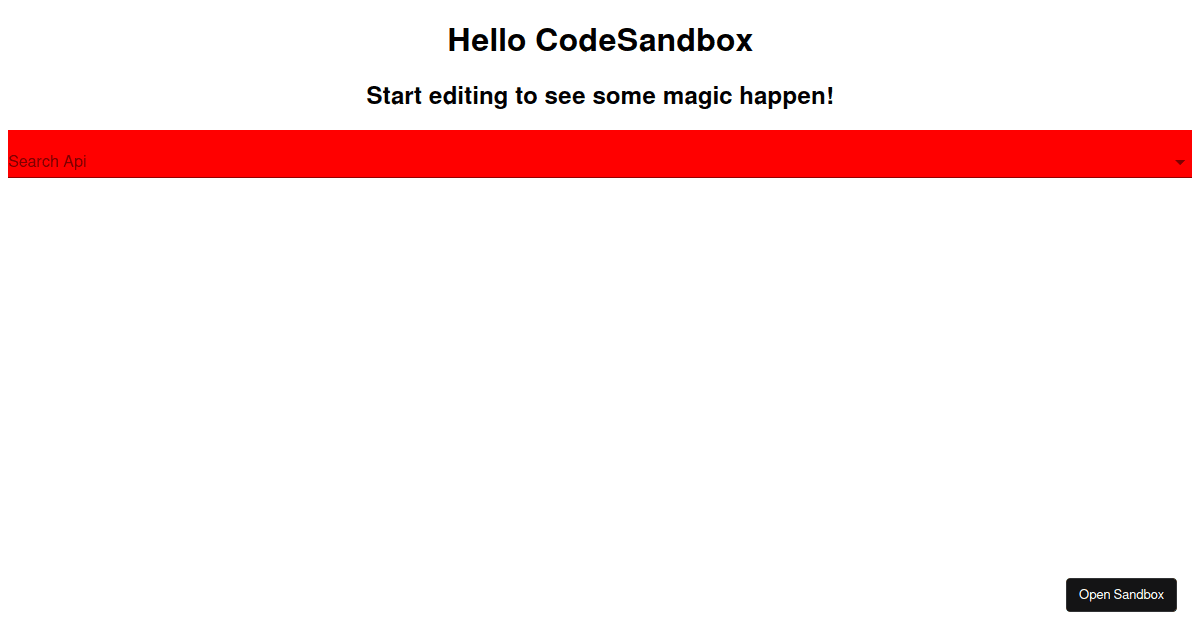 with debounce Codesandbox