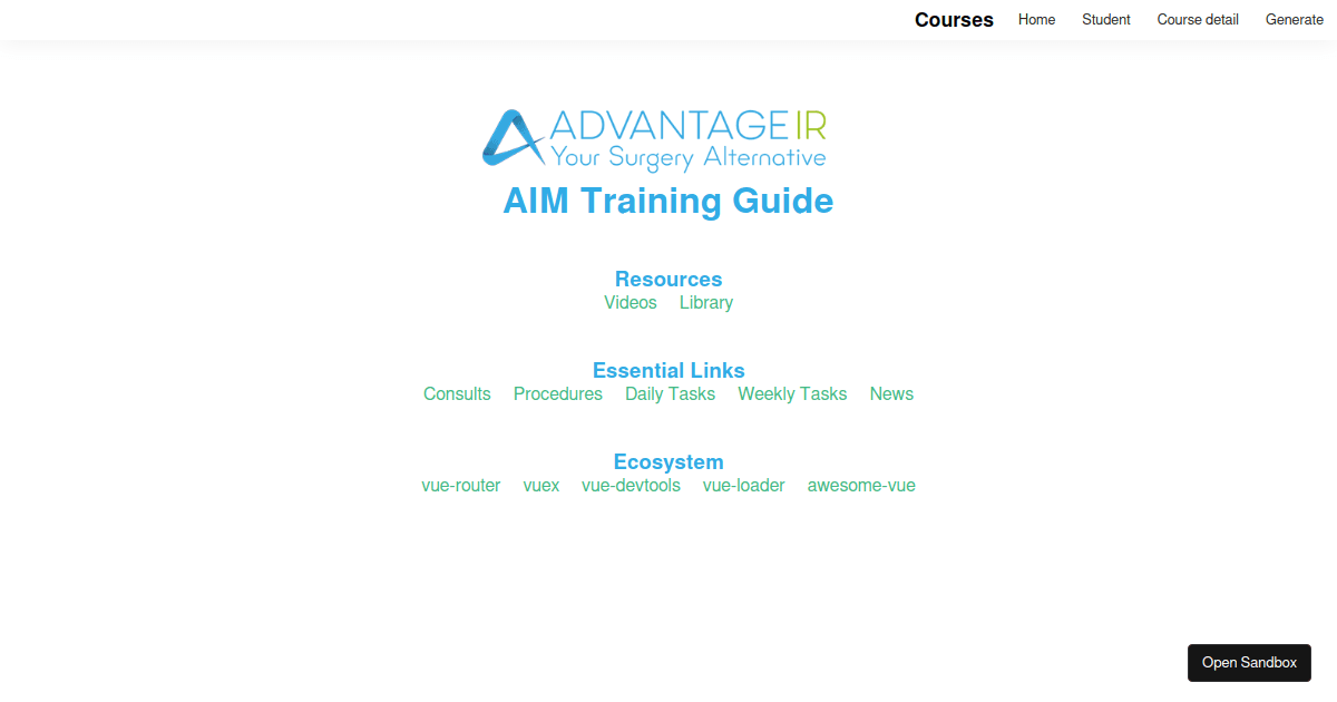 Courses (forked) - Codesandbox