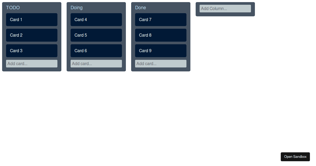 kanban-board-with-react-and-react-dnd-forked - Codesandbox