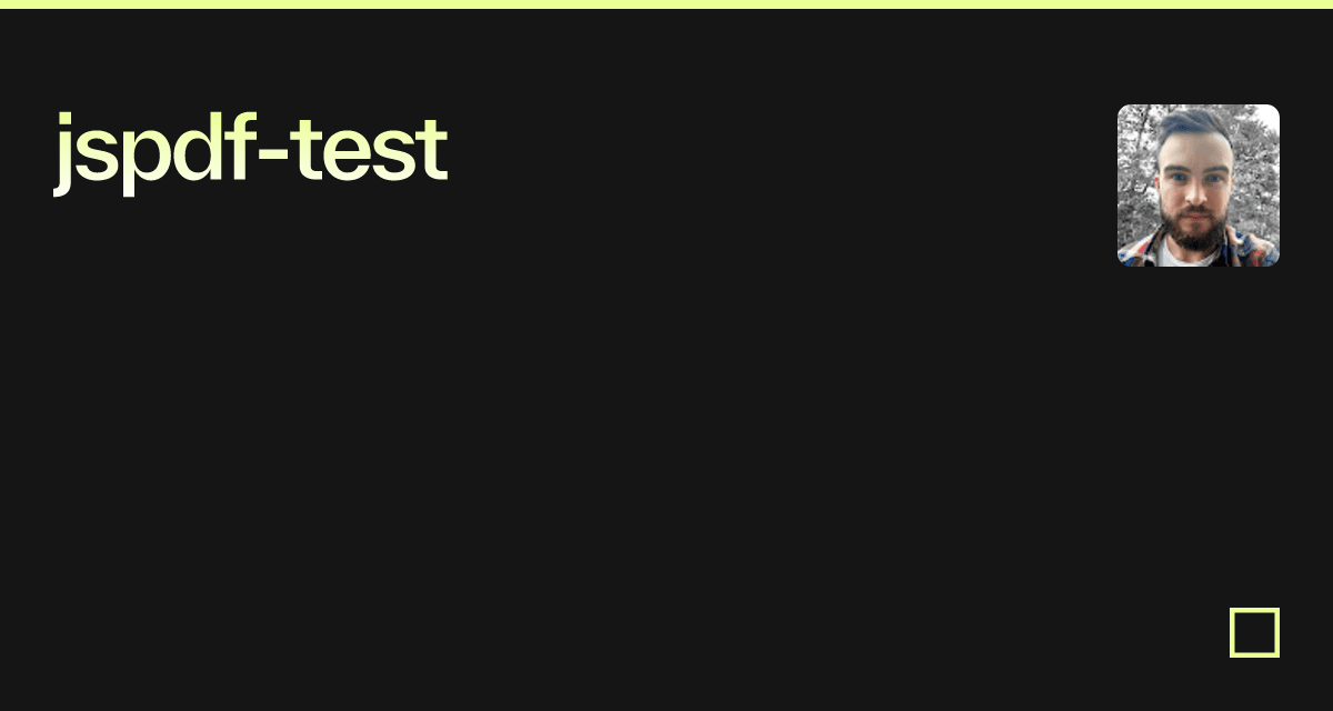 jspdf-test - Codesandbox