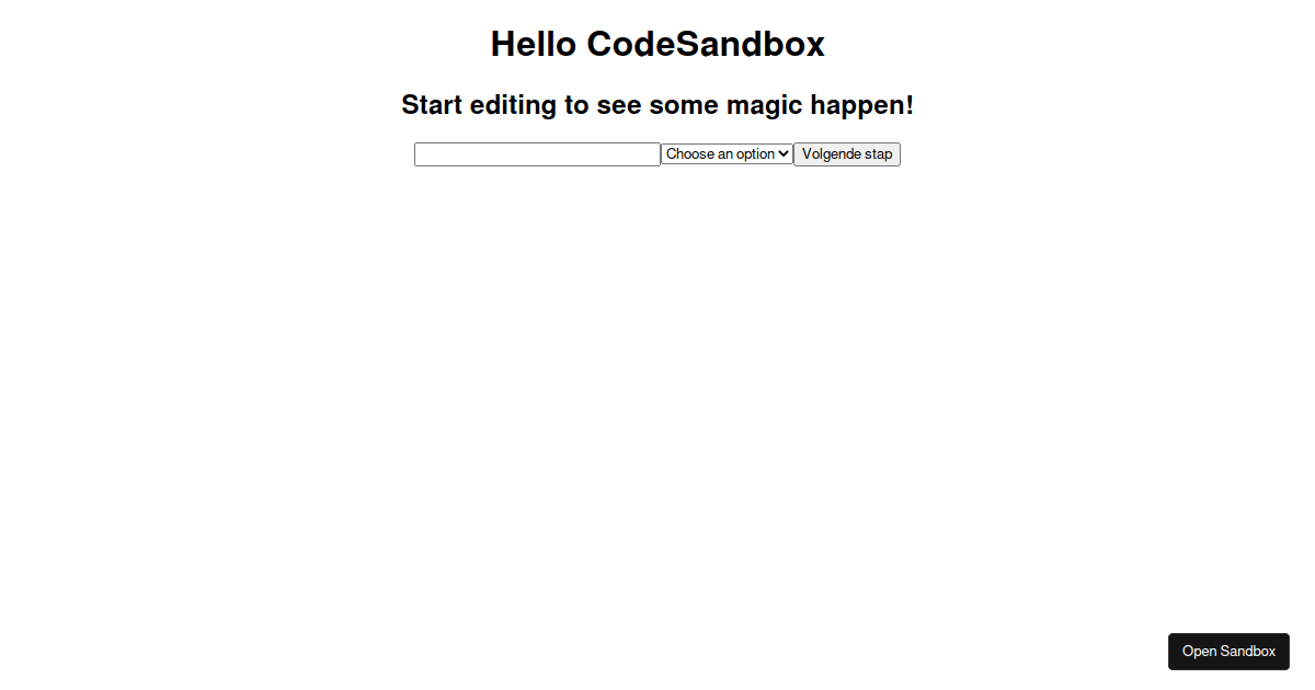https://stackoverflow.com/questions/70699323 - Codesandbox