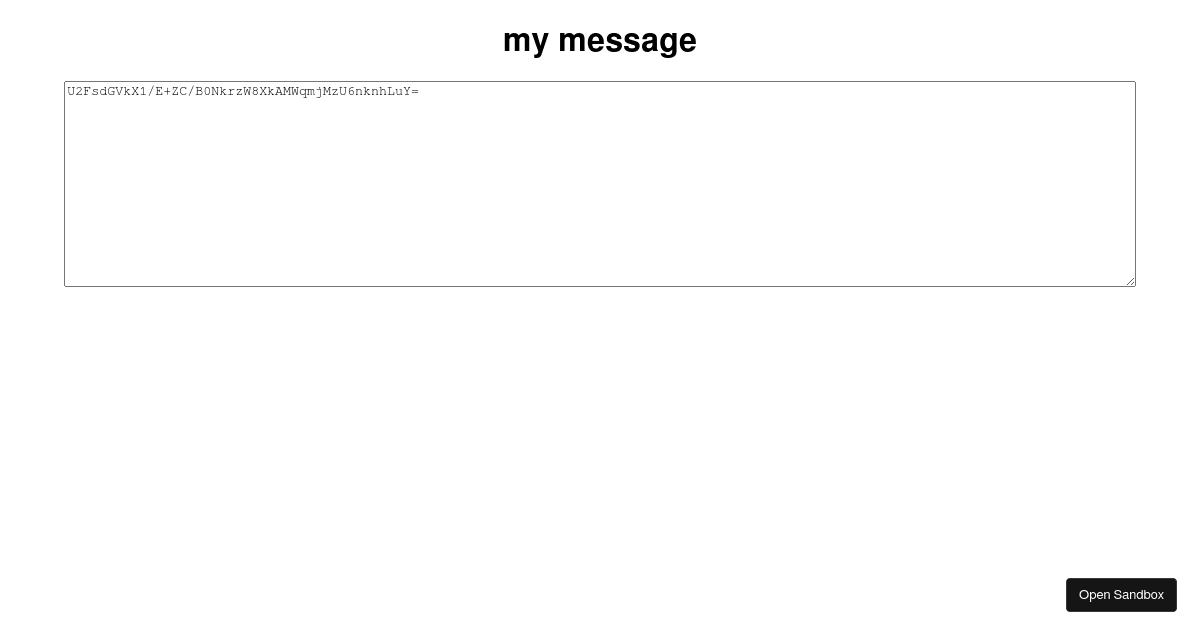 tt-encrypt-test - Codesandbox