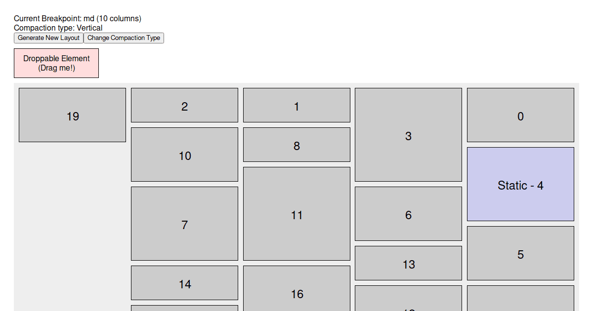 types react grid layout