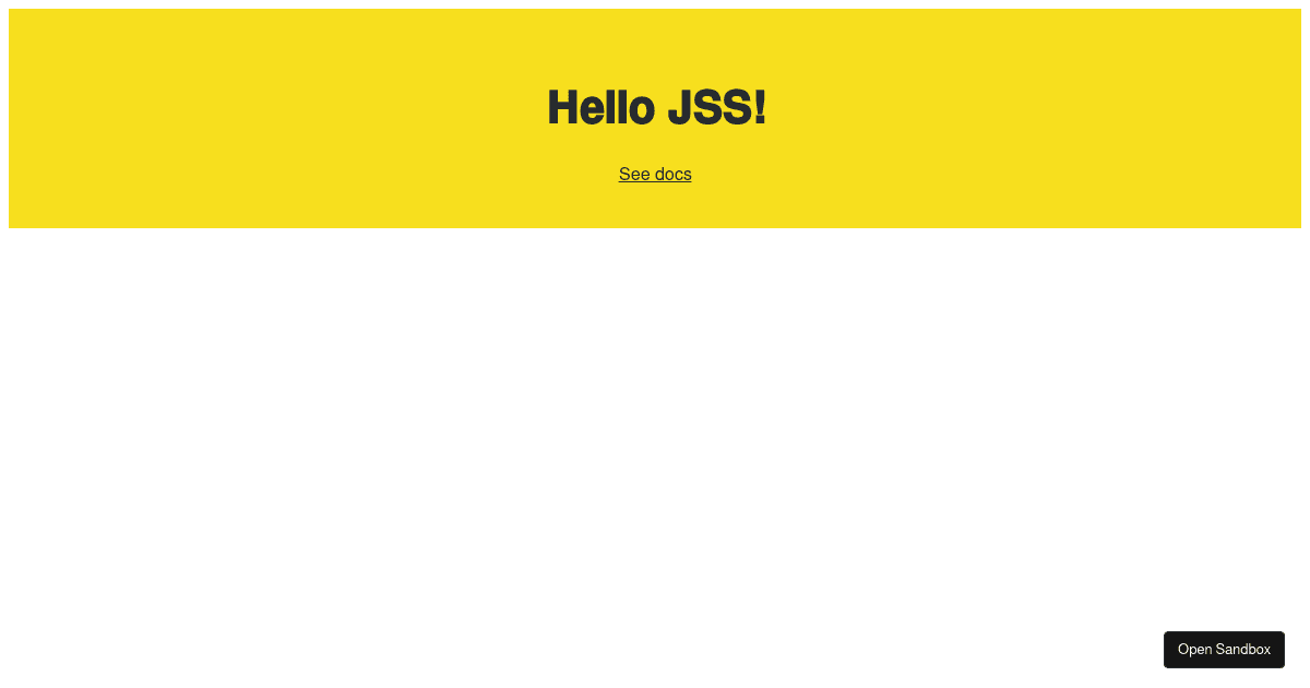 Core JSS playground (forked) - Codesandbox