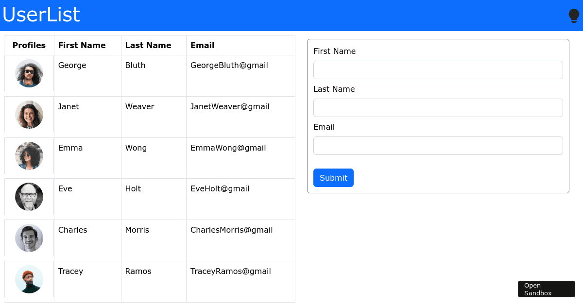 react - Codesandbox