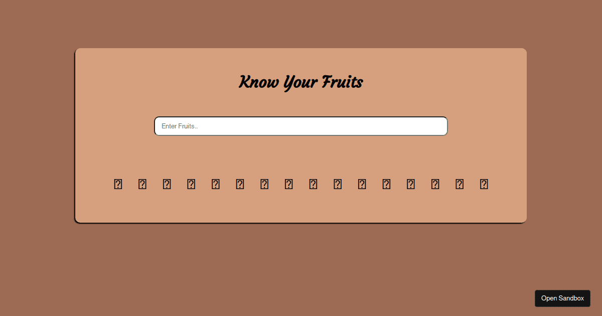 know-your-fruits - Codesandbox