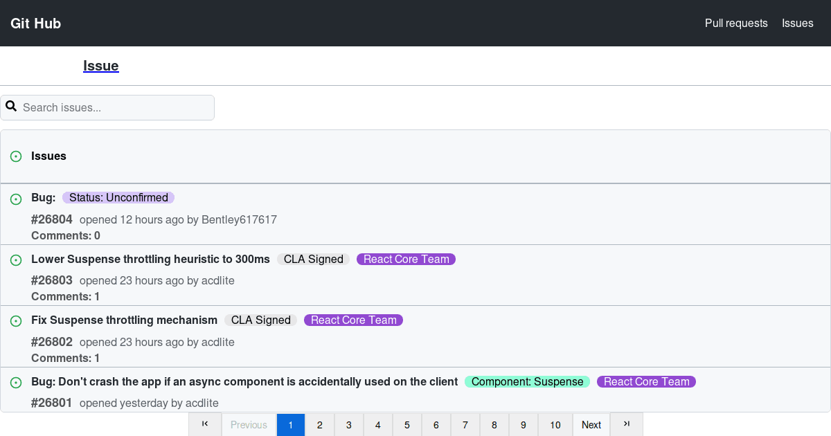 github-issue-page-frontend - Codesandbox