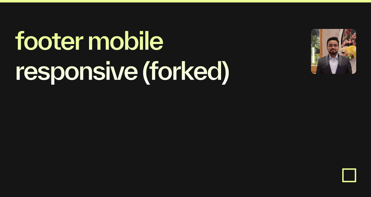 footer mobile responsive (forked) - Codesandbox