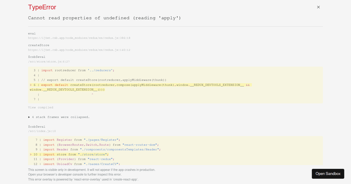 front-end - Codesandbox