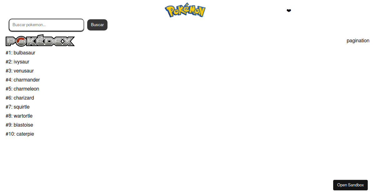 pokedex - Codesandbox