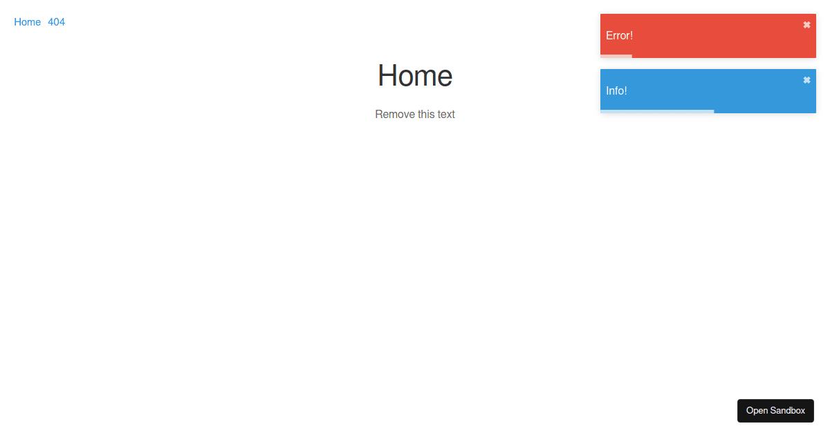React Toastify Bugs Fixed - Codesandbox