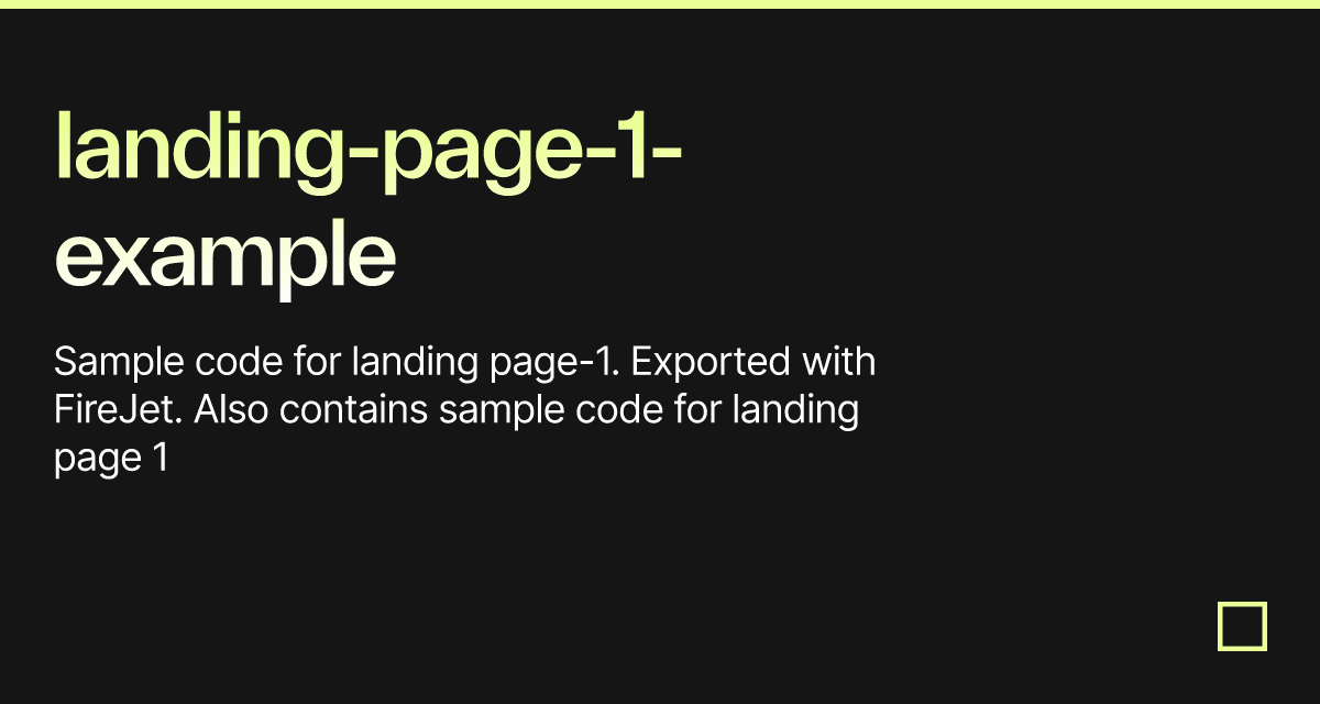 landing page 1