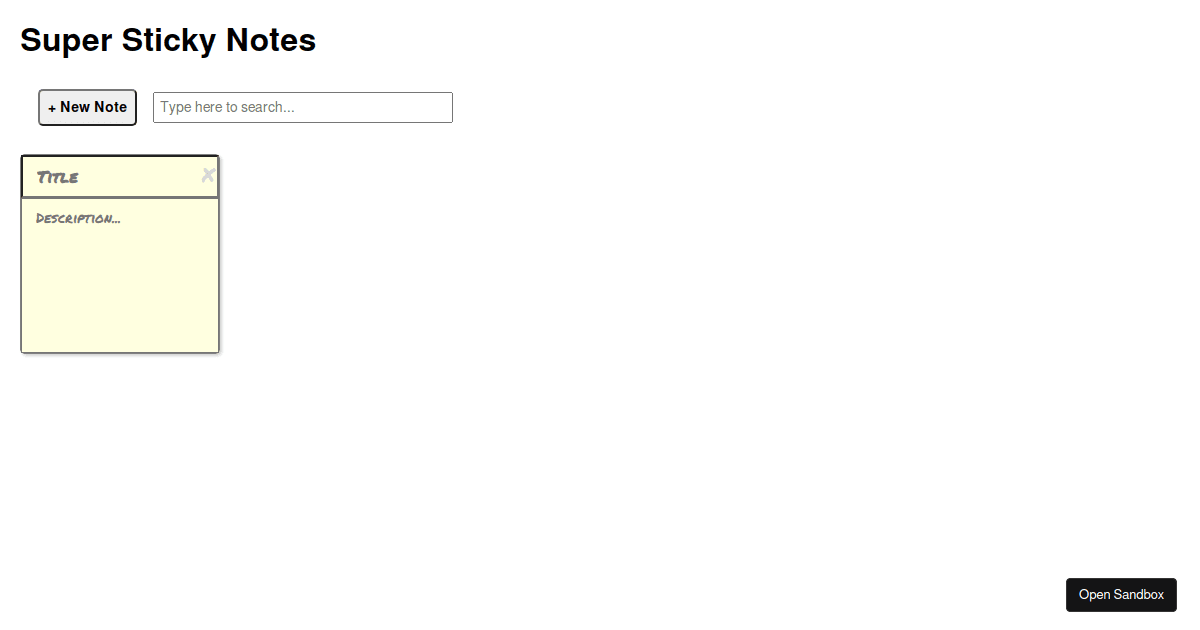 Sticky notes - add edit functionality - Codesandbox