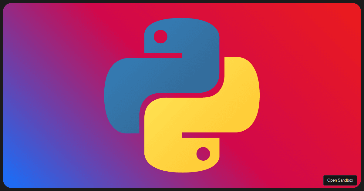 python editor - Codesandbox